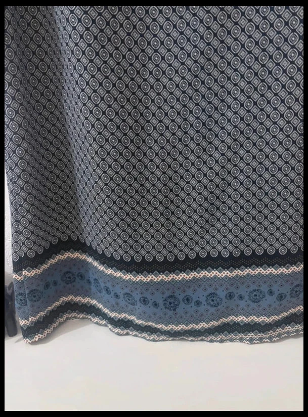 Camille de Paris Vloeiende Jurk met Geometrische Print Zwart en Grijs - Maat 36 S’ ne – photo 2